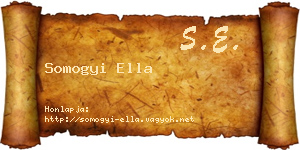 Somogyi Ella névjegykártya